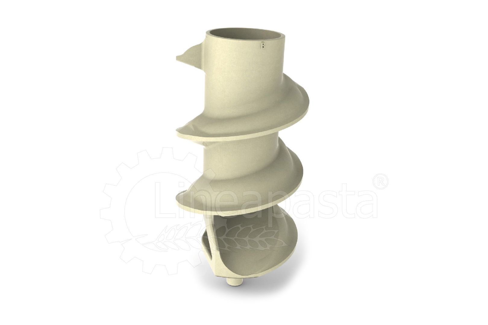 Teflon-coated screw dough rounder for delicate doughs from 20 g to 1 kg Teflon-coated screw