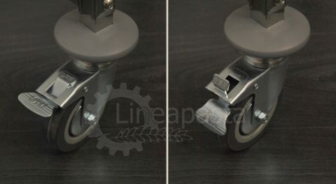 Stainless steel pasta trolley for 15 pasta trays Wheel locking system