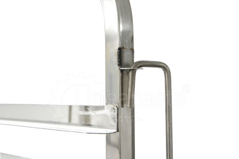 Stainless steel pasta trolley for 15 pasta trays