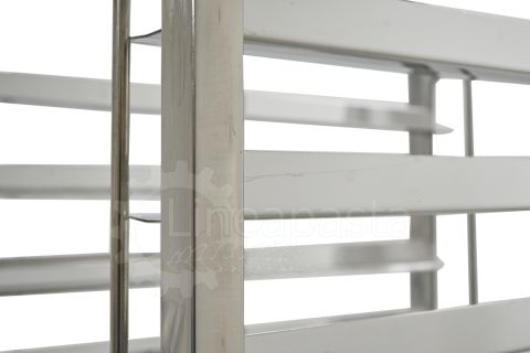 Stainless steel pasta trolley for 15 pasta trays