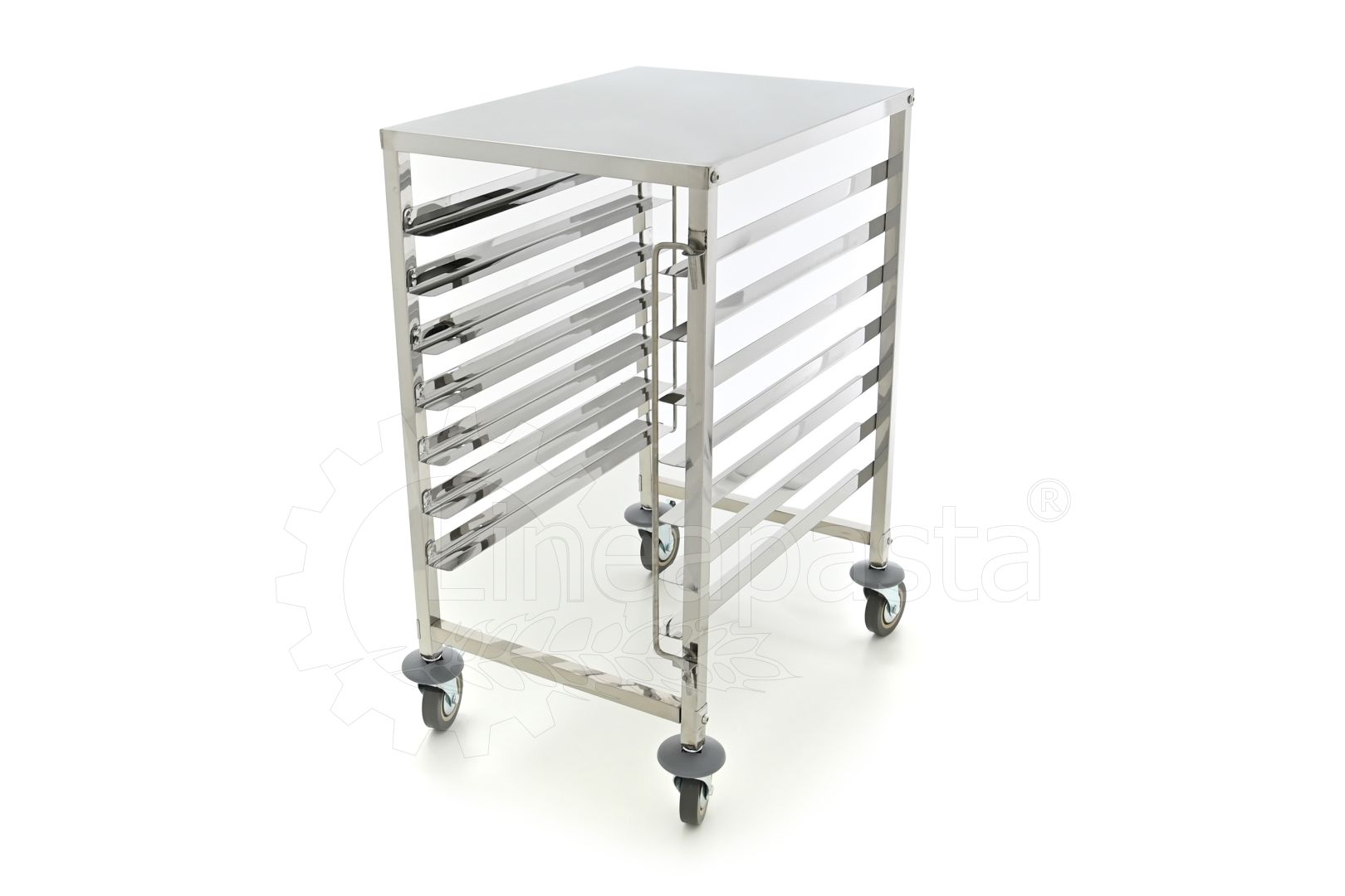 Carrello pasta in acciaio inox per 7 cassette