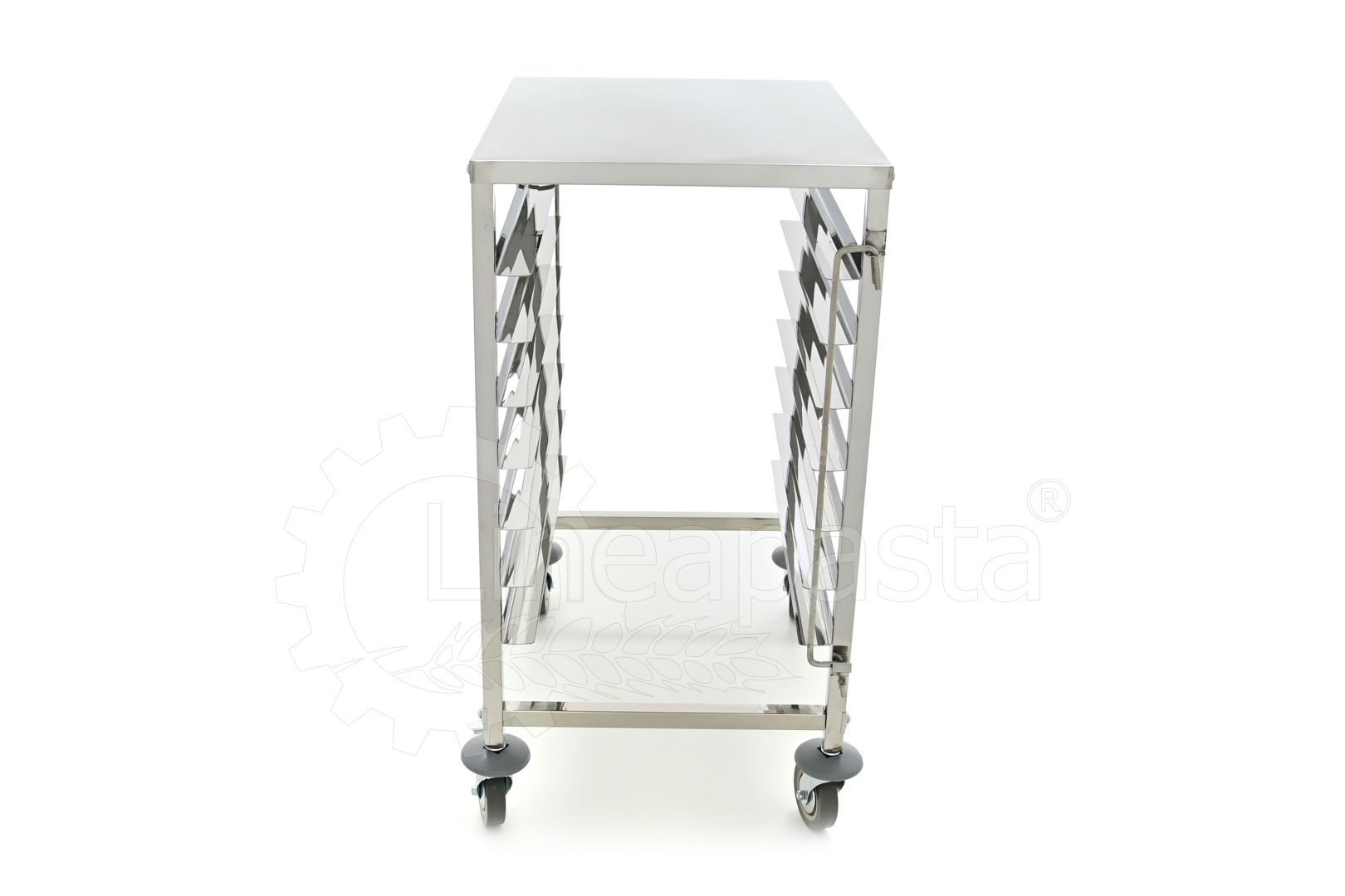 Carrello pasta in acciaio inox per 7 cassette