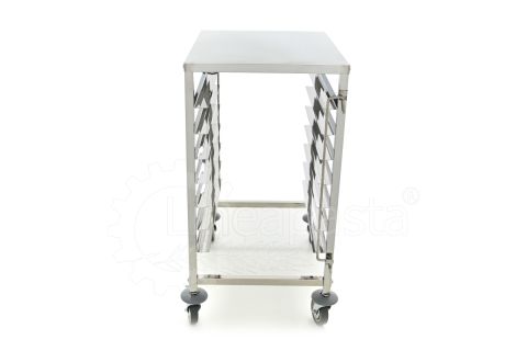 Carrello pasta in acciaio inox per 7 cassette
