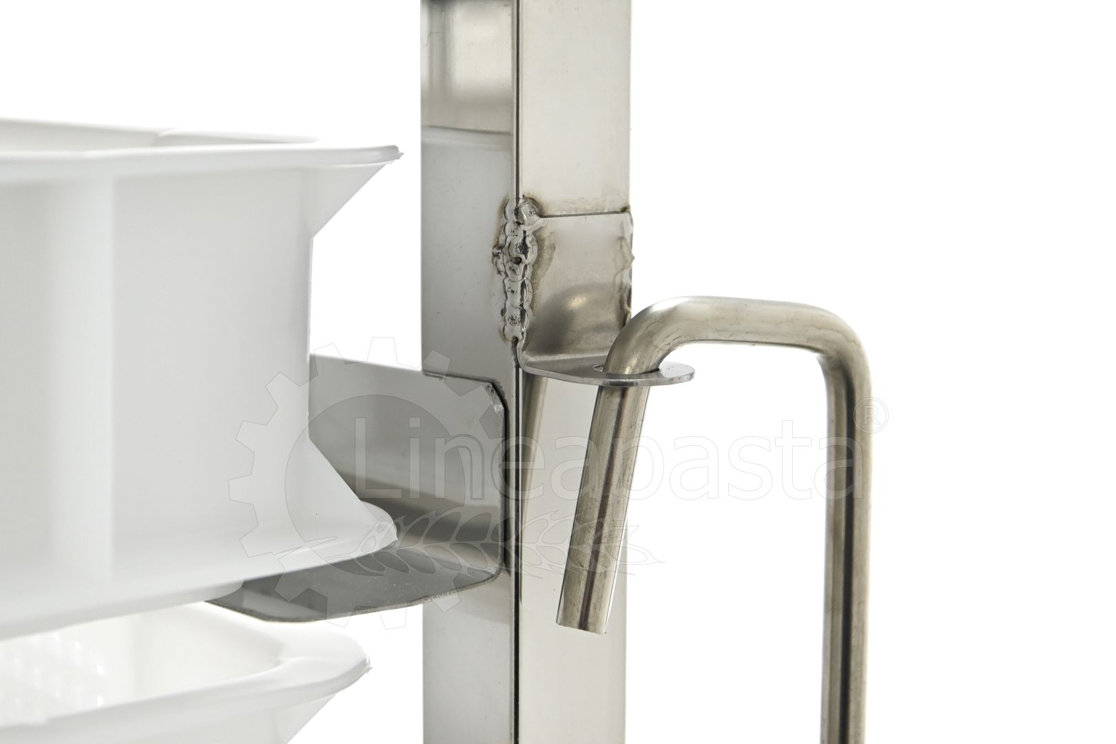 Carrello pasta in acciaio inox per 7 cassette