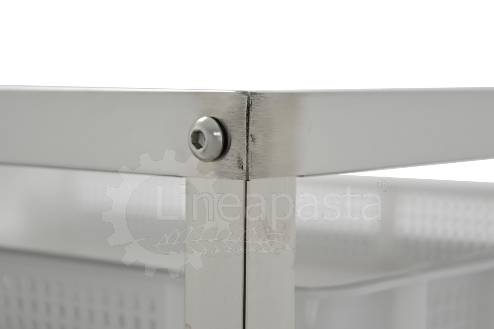 Carrello pasta in acciaio inox per 7 cassette