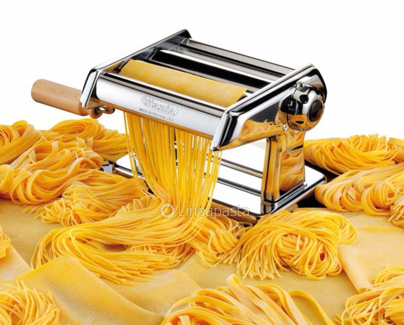 Fantes Pasta Machine with Double Pasta Cutter for Spaghetti and