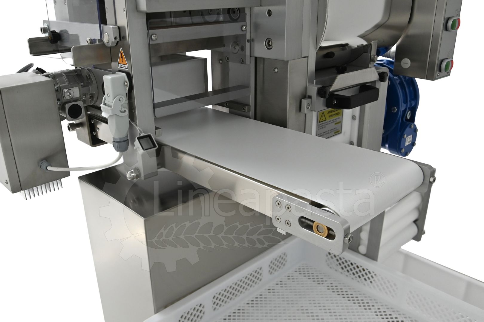 Máquina pasta combinada ravioli y laminadora La Monferrina P2 Pleasure con doble cubeta y extrusor Cinta transportadora