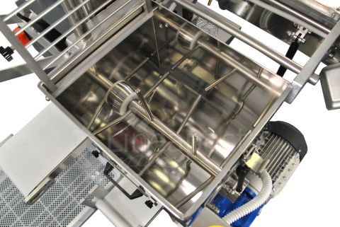 Máquina pasta combinada ravioli y laminadora La Monferrina P2 Pleasure con doble cubeta y extrusor Cubeta amasadora