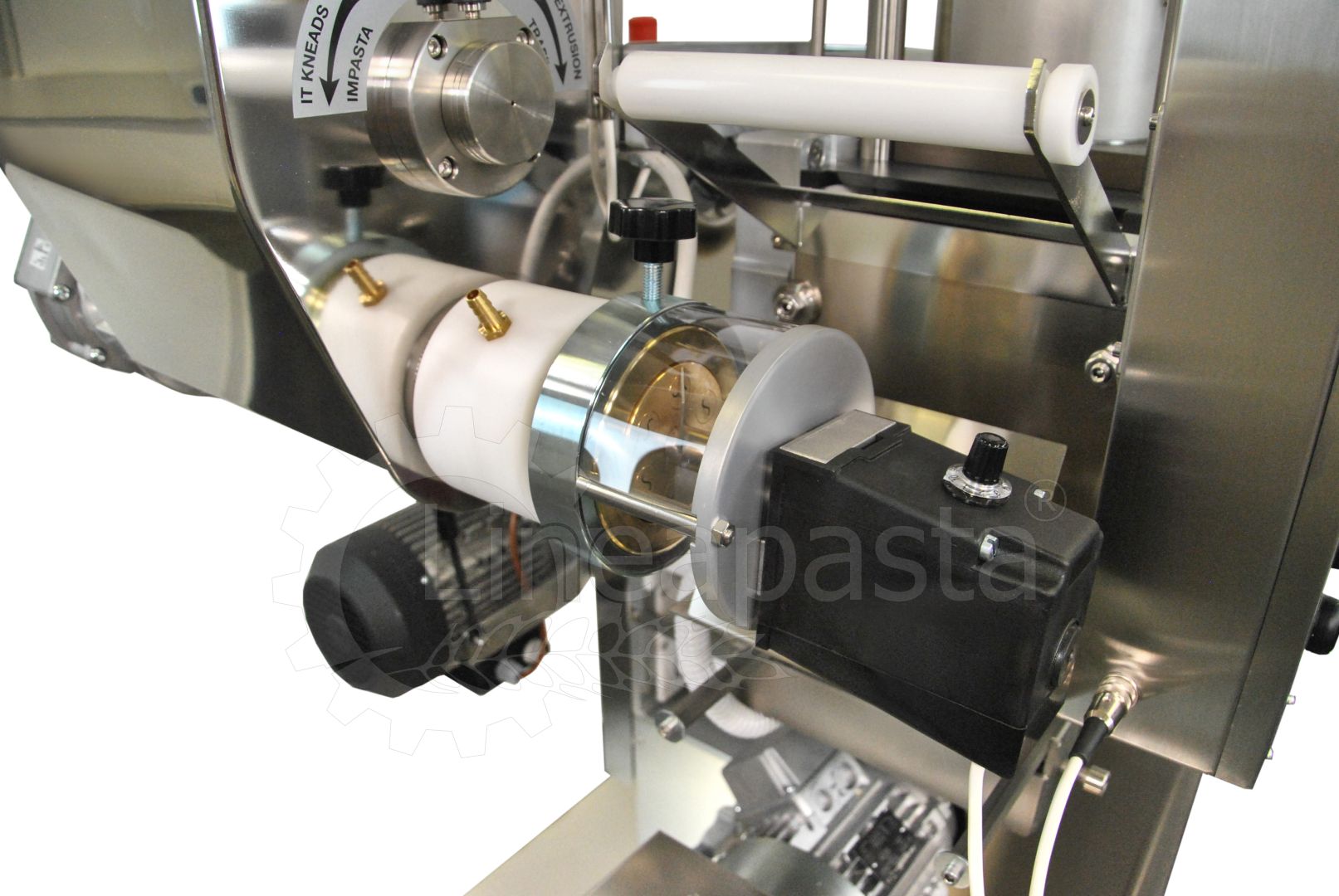 Máquina pasta combinada ravioli y laminadora La Monferrina P2 Pleasure con doble cubeta y extrusor Cuchillo electrónico para pasta corta