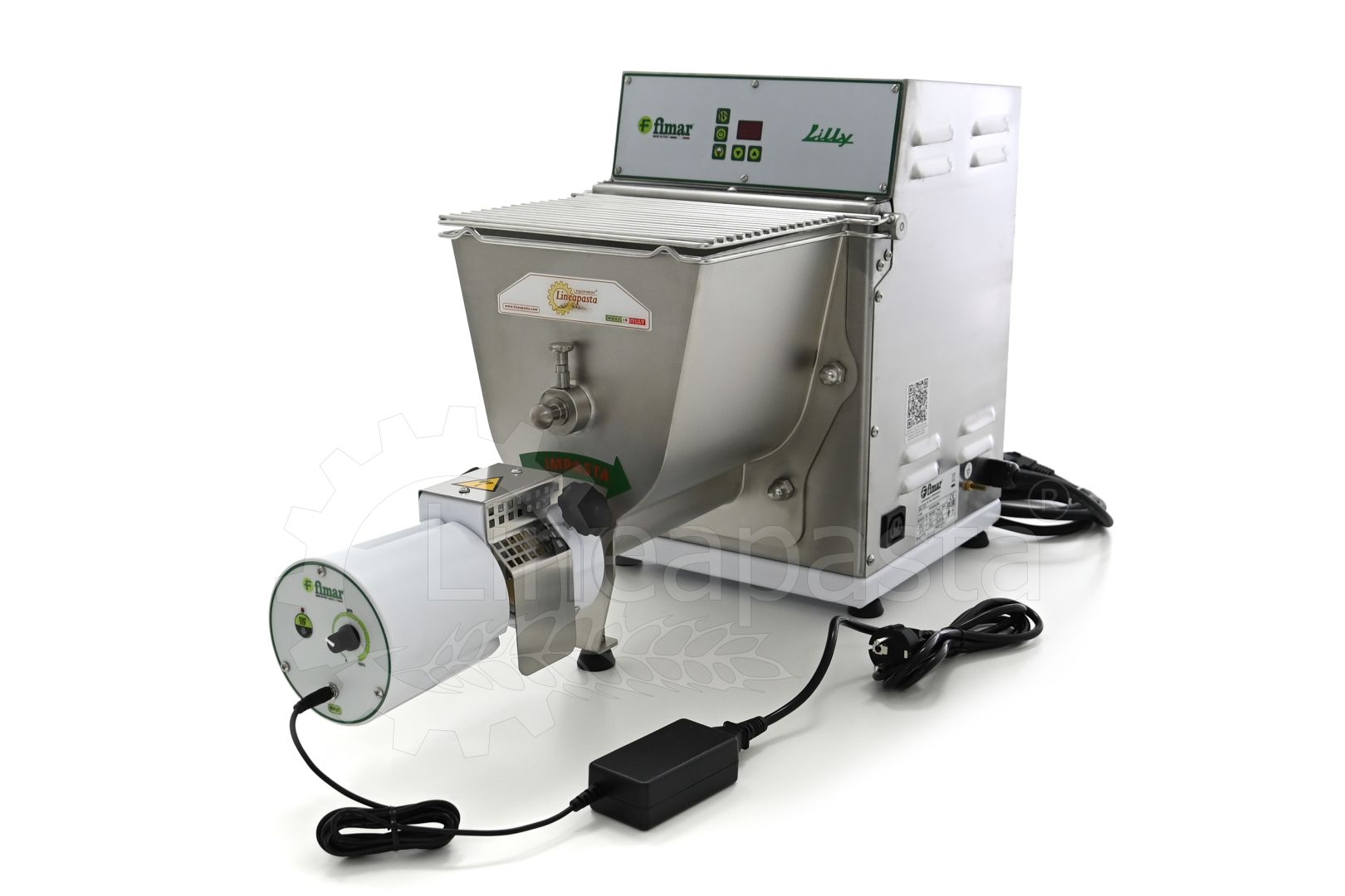 Professional pasta machine Lilly PF25E - Fimar With electronic cutter for short pasta