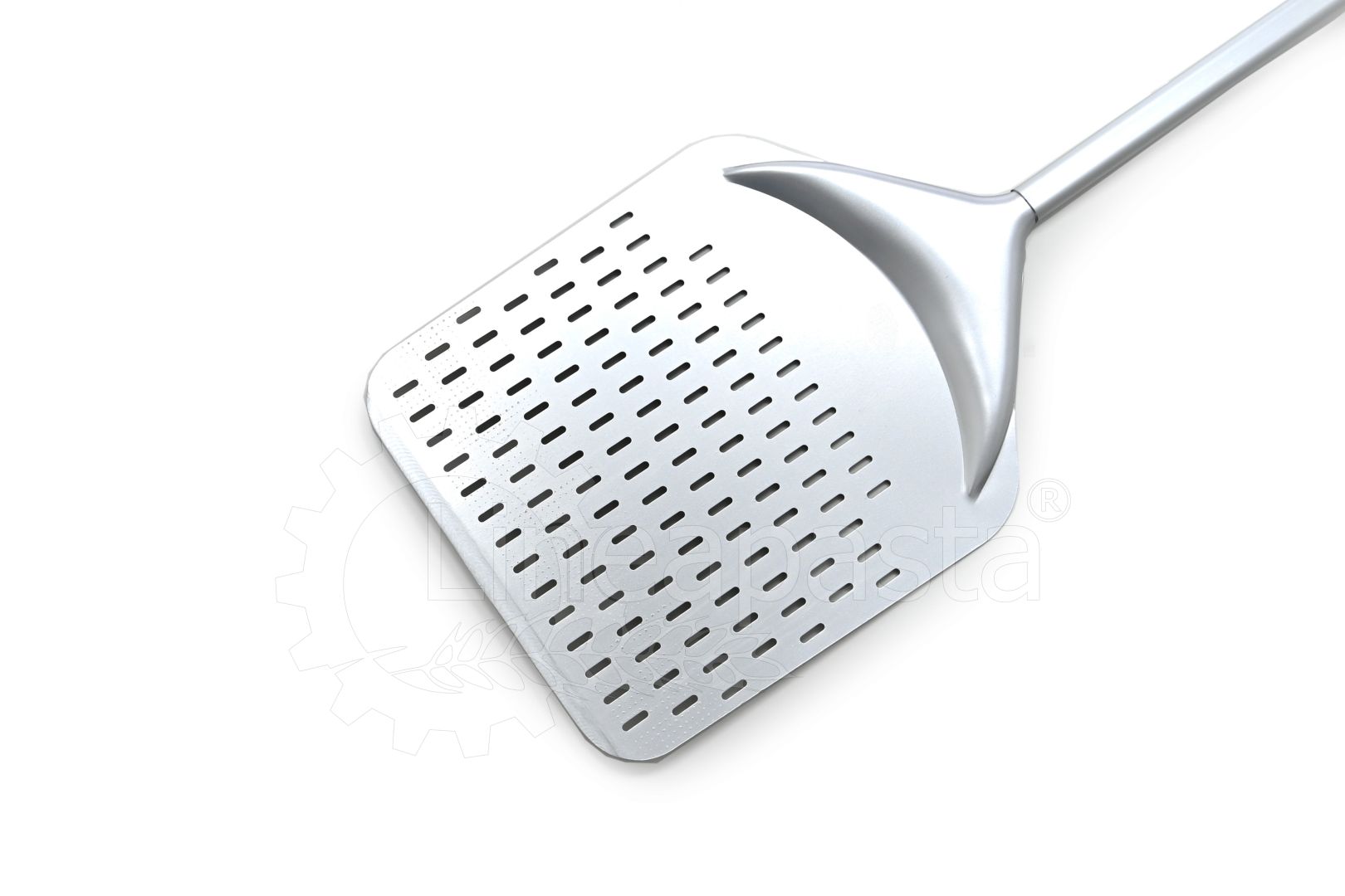 Perforated aluminum pizza peel 170 cm 45x45 cm