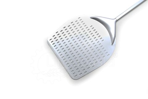 Perforated aluminum pizza peel 120 cm 45x45 cm