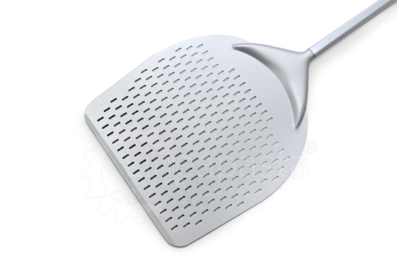 Perforated aluminum pizza peel 120 cm 50x50 cm