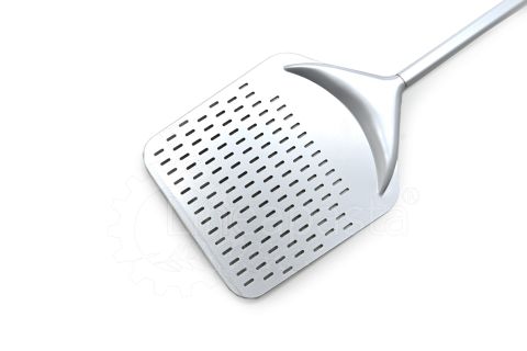 Perforated aluminum pizza peel 120 cm 36x36 cm
