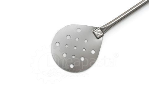 Perforated stainless steel pizza peel 170 cm Ø16 cm