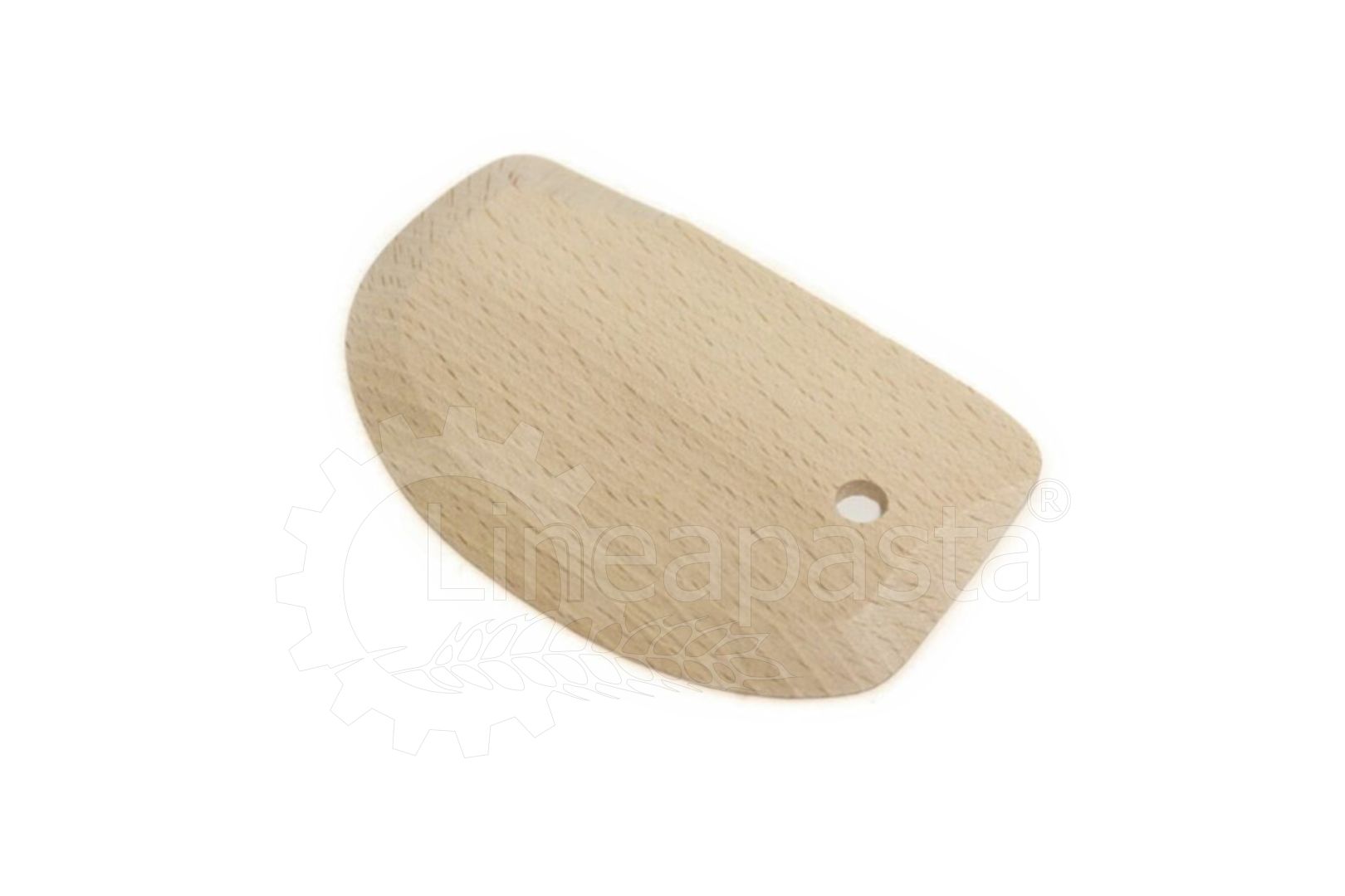 Raspador de pasta redondeado de madera de haya de 120 mm