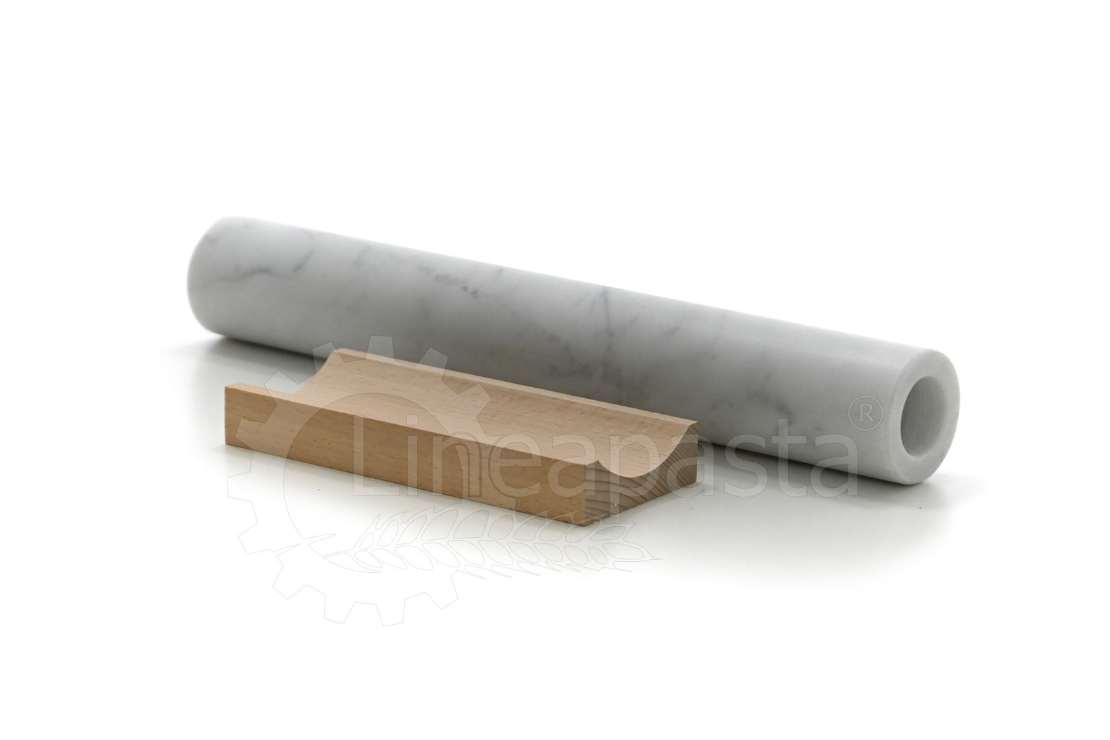 Carrara marble pizza roller 30,5 cm