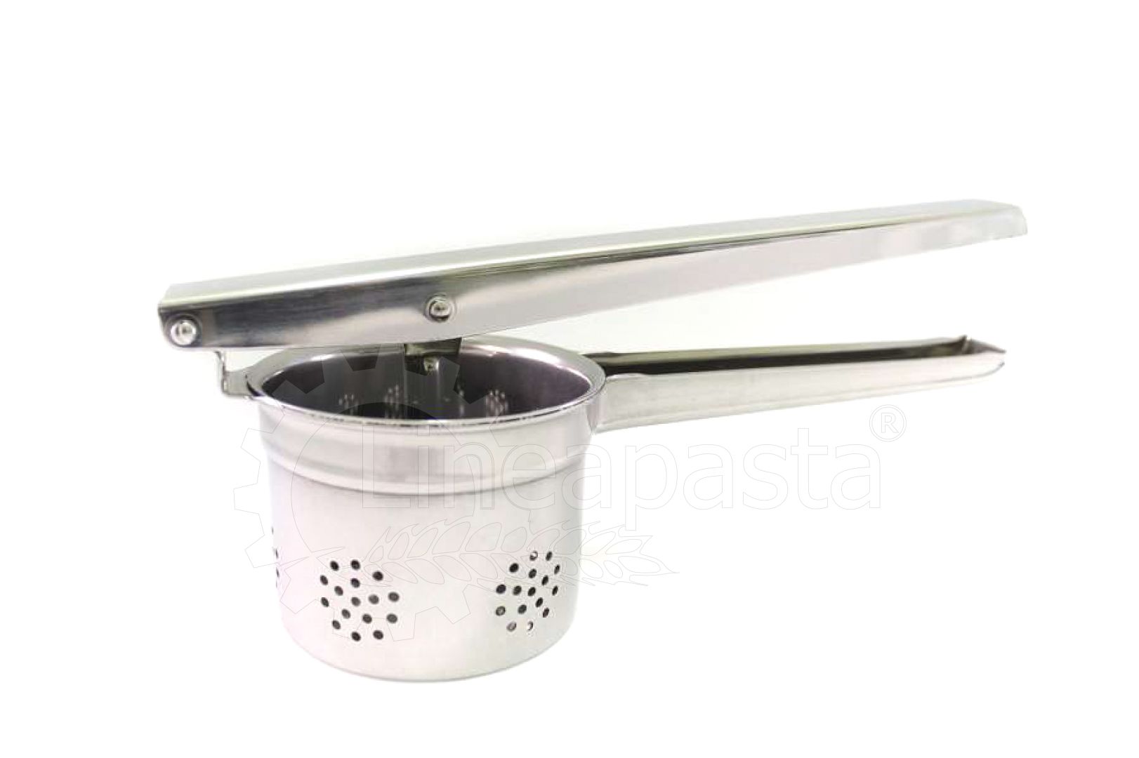 Prensador de passatelli de acero inoxidable con agujeros laterales