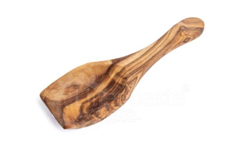 Flat olive wood scoop