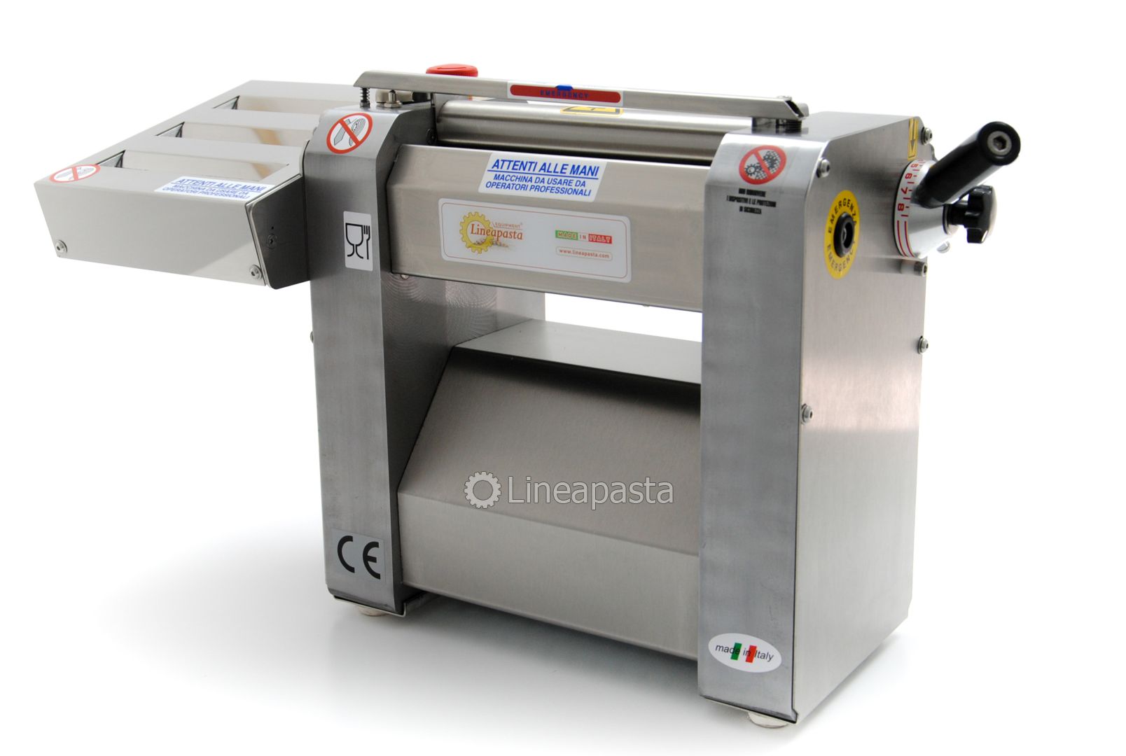 Electric fresh pasta sheeter SR with steel cylinders from 250mm to 500mm