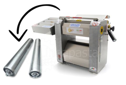 Electric fresh pasta sheeter SR with 250 mm stainless steel cylinders
