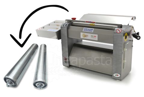 Sfogliatrice pasta fresca elettrica SR con rulli in acciaio inox da 400 mm