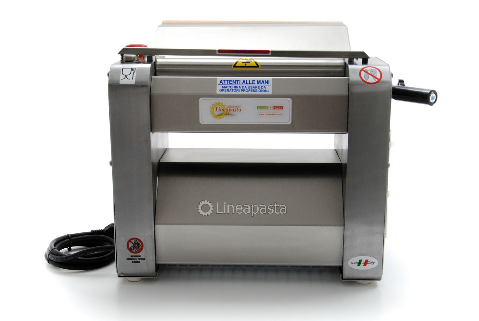 Electric fresh pasta sheeter SR with wooden cylinders from 250mm to 400mm