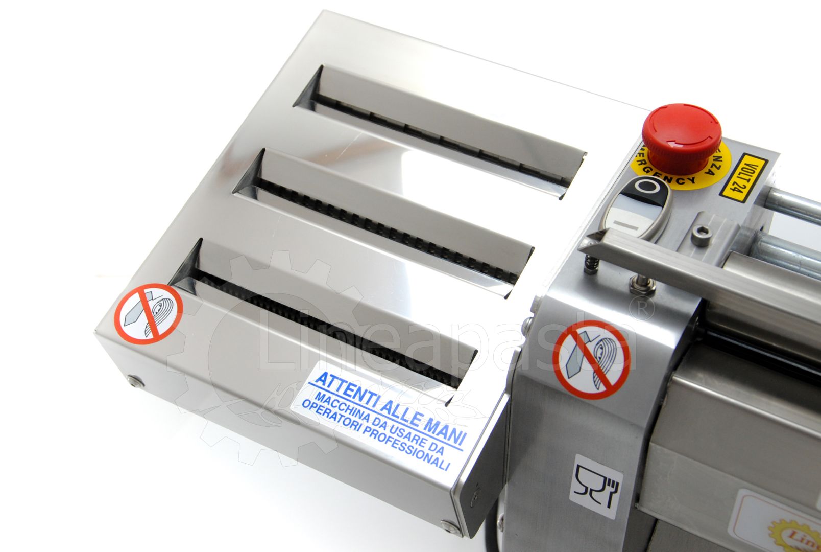 Electric fresh pasta sheeter SR with 400 mm wooden cylinders Triple cut