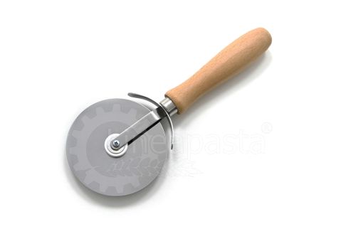 Steel pizza cutter with 88 mm smooth blade