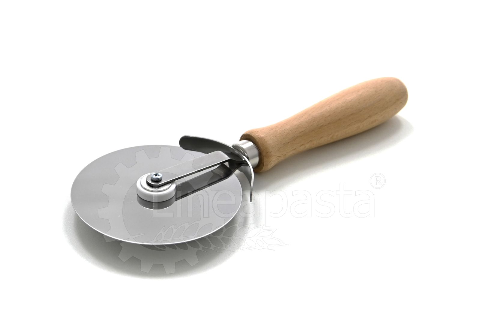 Steel pizza cutter with 88 mm smooth blade