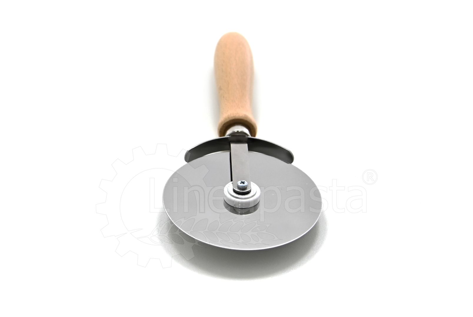 Steel pizza cutter with 88 mm smooth blade