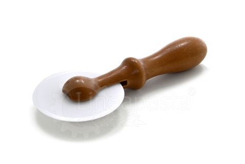 Delrin pizza cutter with single smooth 90 mm blade