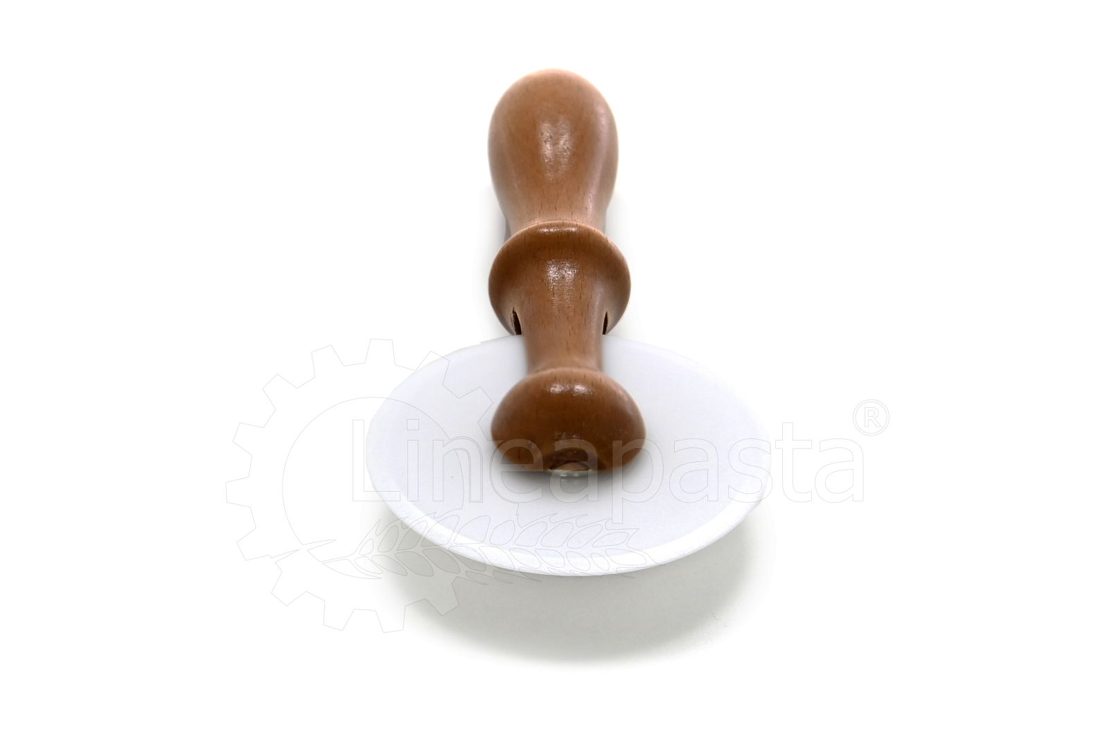 Delrin pizza cutter with single smooth 90 mm blade