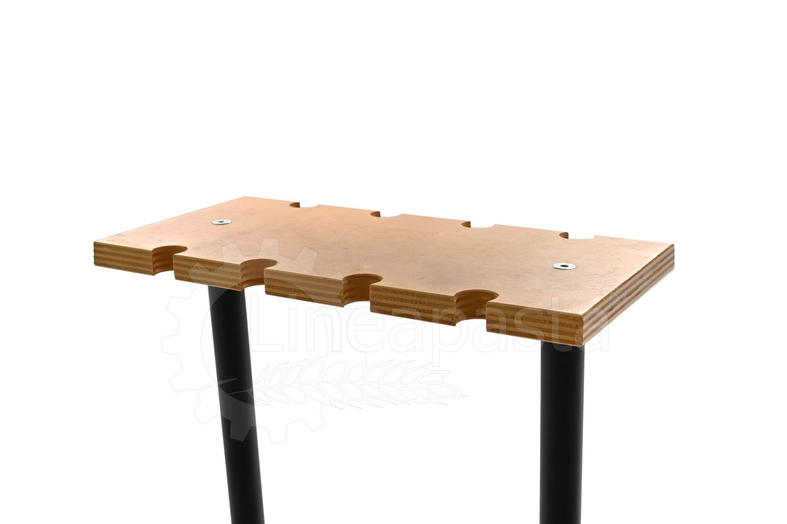 Column stand for eight pizza peels