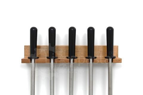 Wall support for five pizza peels