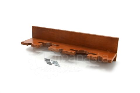 Supporto a muro per tre palini e due pale pizza