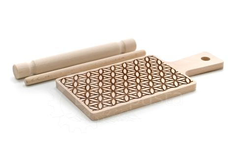 Wooden gnocchi board for garganelli and fresh pasta