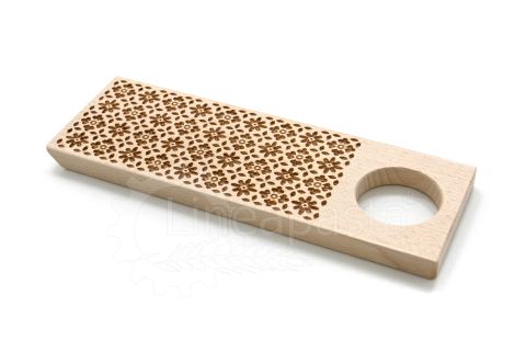 Planche à gnocchis en hêtre décorée Fleurs