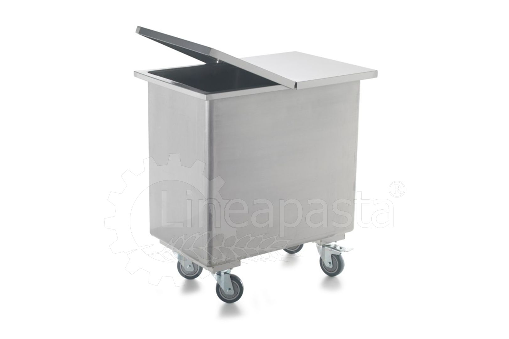 Stainless steel trolley hopper for flour bags