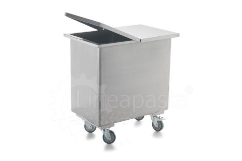 Stainless steel trolley hopper for flour bags