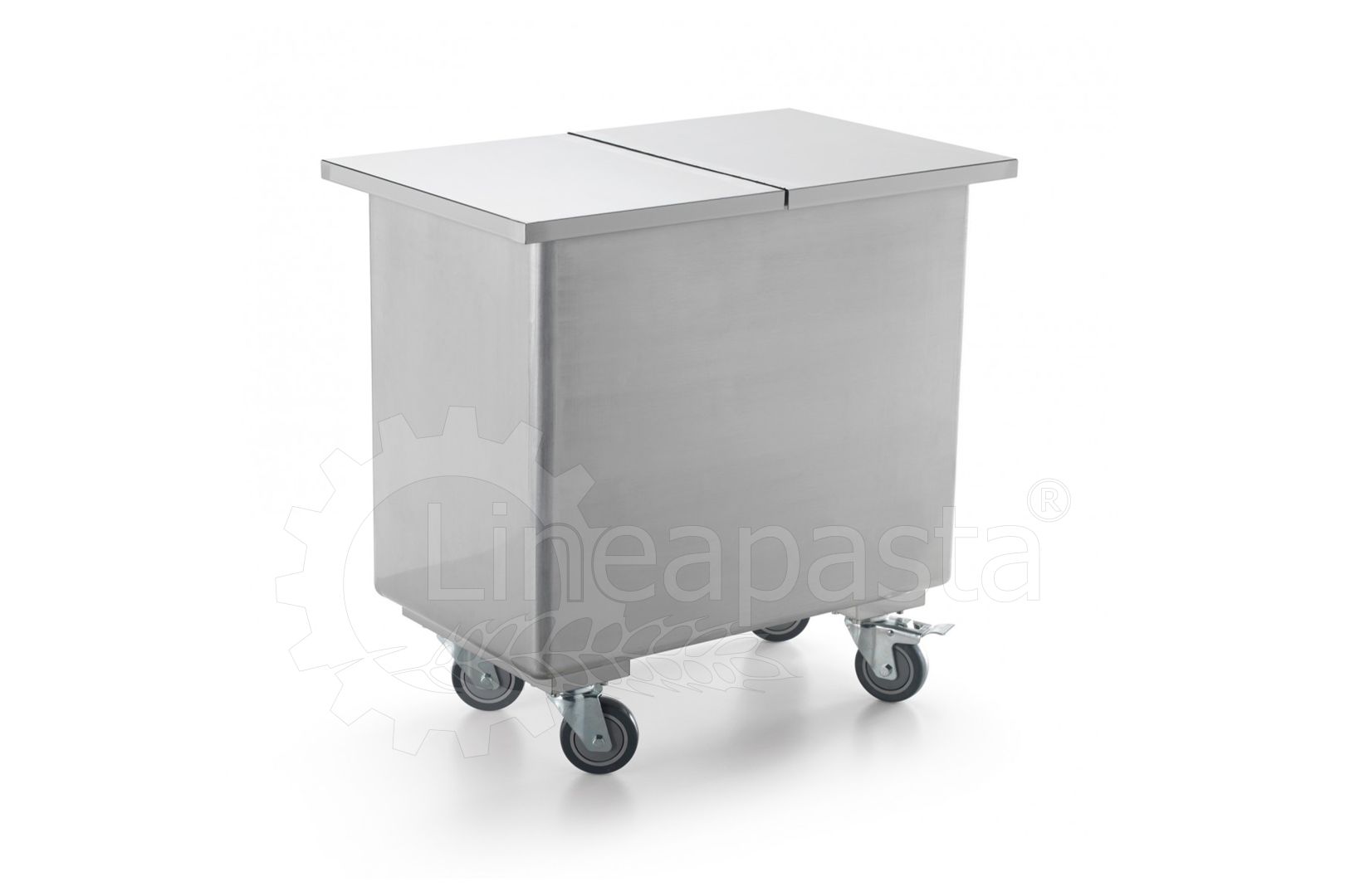 Stainless steel trolley hopper for flour bags