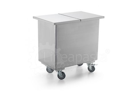 Stainless steel trolley hopper for flour bags